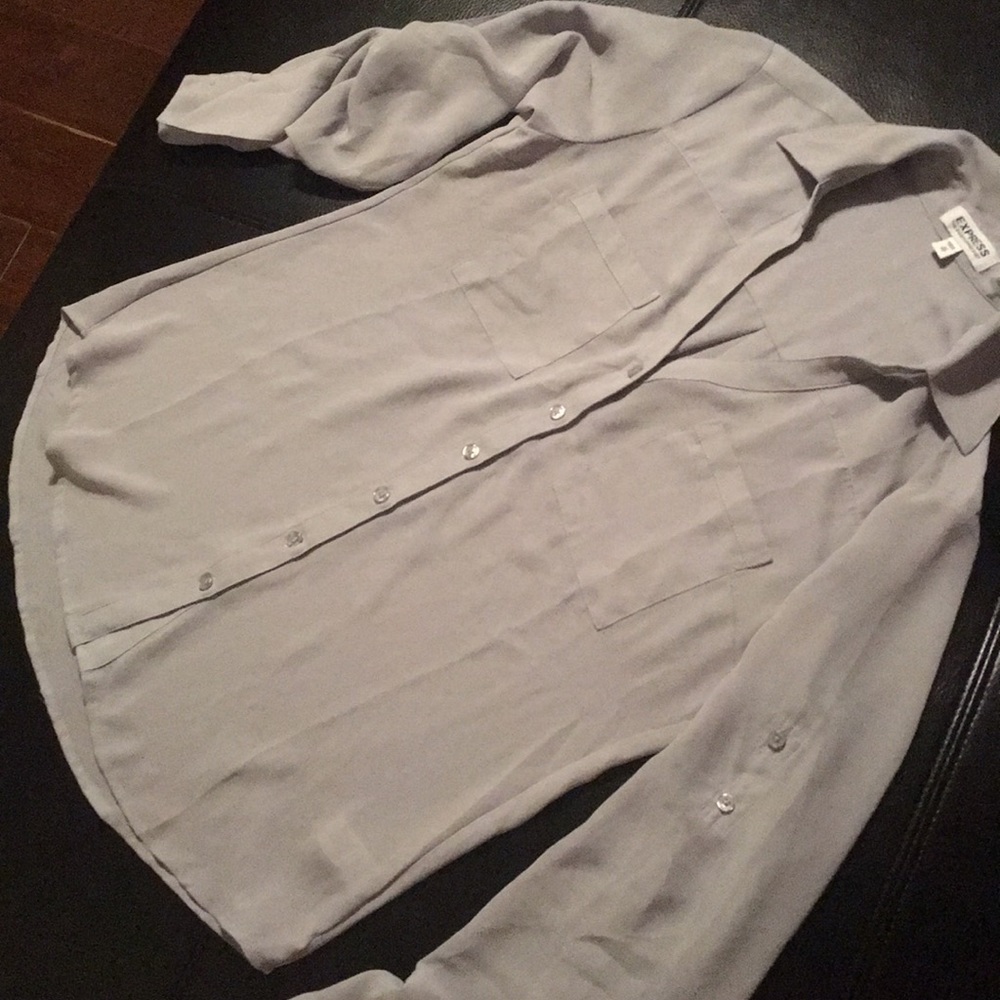 Express Gray Dress shirt